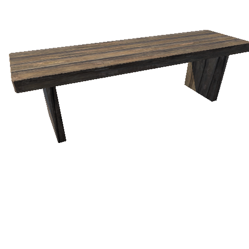 Old Wooden Bench 1A